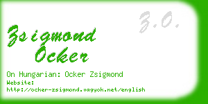 zsigmond ocker business card